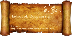 Hudacsek Zsuzsanna névjegykártya
